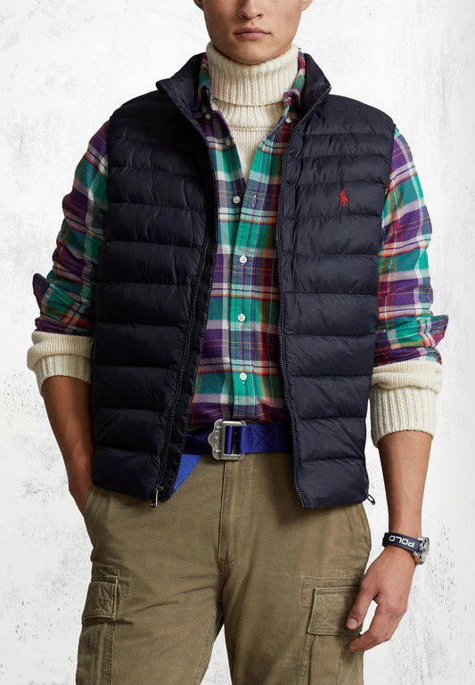 Sleeveless Puffer Jacket Blue