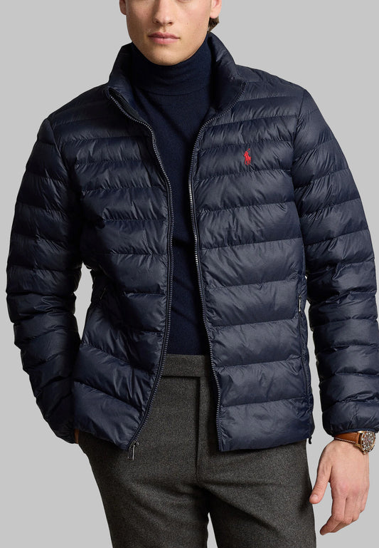 Full Sleeves Puffer Jacket Blue