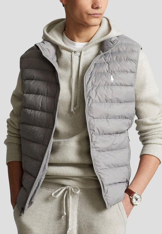 Sleeveless Puffer Jacket Grey