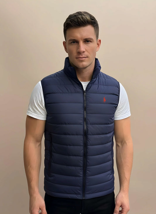 Sleeveless Puffer Jacket Navy