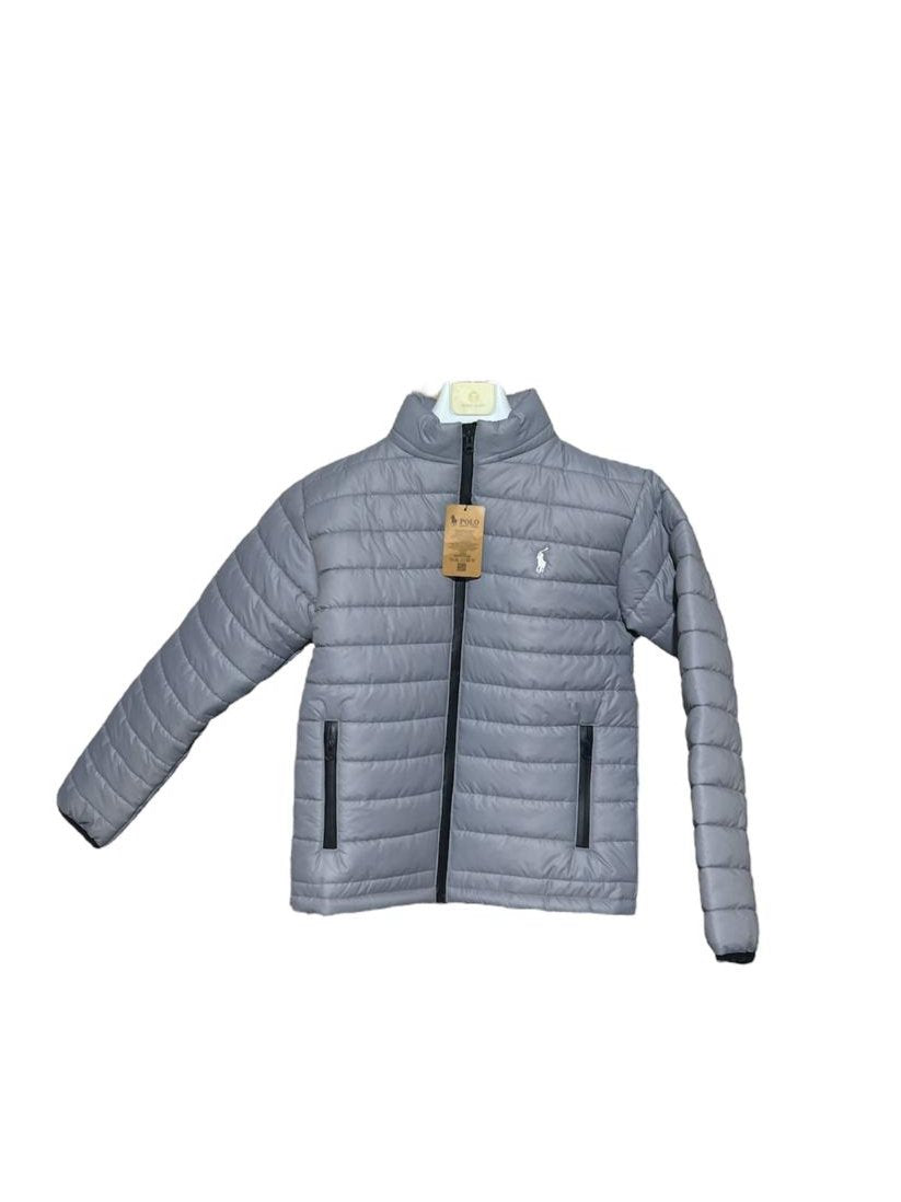 Full Sleeves Puffer Jacket Grey