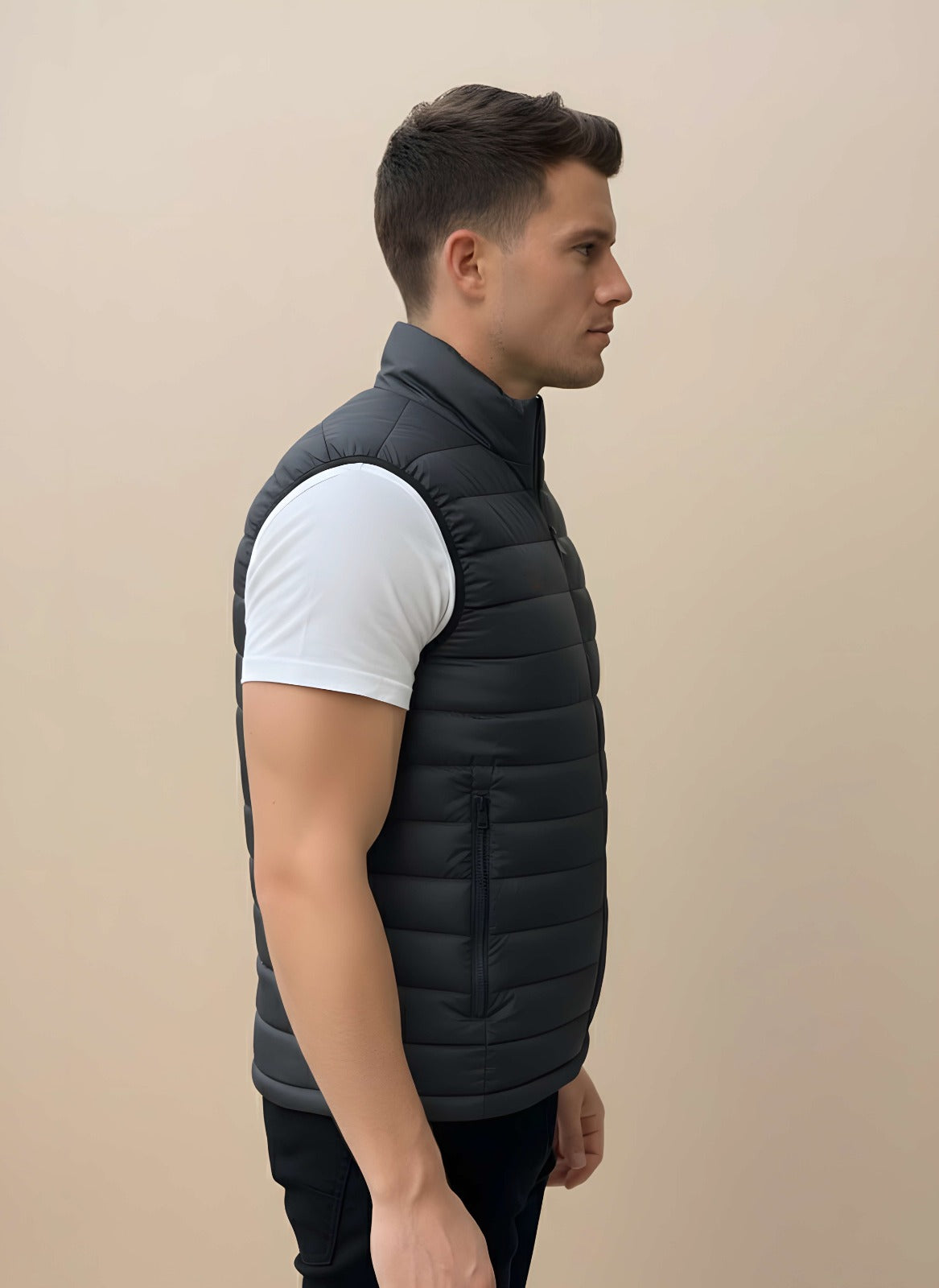 Sleeveless Puffer Jacket Black